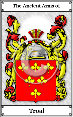 Troal Family Crest Download (JPG)  Book Plated - 150 DPI