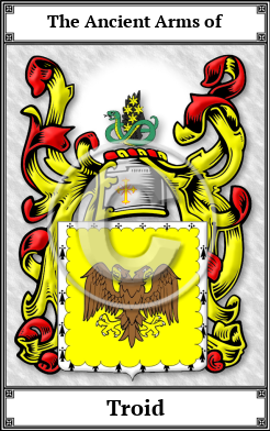 Troid Family Crest Download (JPG)  Book Plated - 150 DPI