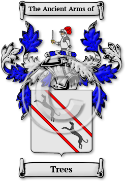 Trees Family Crest Download (jpg) Legacy Series - 150 DPI