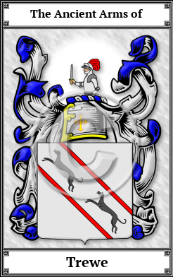 Trewe Family Crest Download (JPG)  Book Plated - 150 DPI