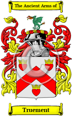 Truement Family Crest Download (JPG) Heritage Series - 600 DPI