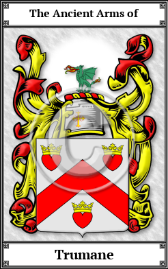 Trumane Family Crest Download (JPG)  Book Plated - 150 DPI