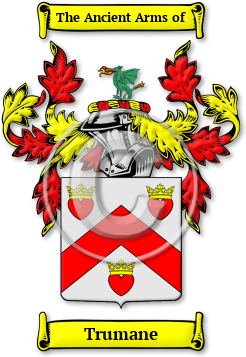 Trumane Family Crest Download (jpg) Legacy Series - 150 DPI