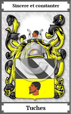 Tuches Family Crest Download (JPG)  Book Plated - 150 DPI