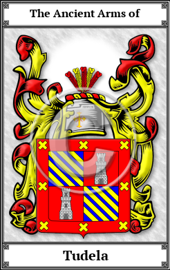 Tudela Family Crest Download (JPG)  Book Plated - 150 DPI