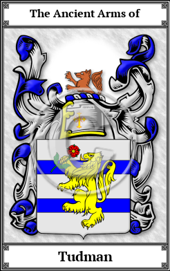 Tudman Family Crest Download (JPG)  Book Plated - 150 DPI