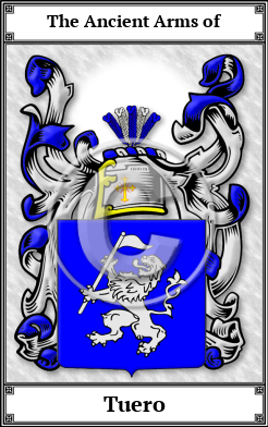 Tuero Family Crest Download (JPG)  Book Plated - 150 DPI