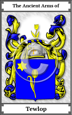 Tewlop Family Crest Download (JPG)  Book Plated - 150 DPI