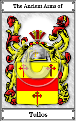 Tullos Family Crest Download (JPG) Book Plated - 600 DPI