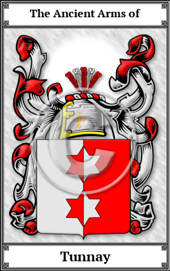 Tunnay Family Crest Download (JPG)  Book Plated - 150 DPI