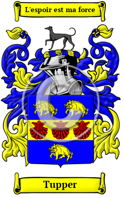 Tupper Family Crest Download (JPG) Heritage Series - 600 DPI