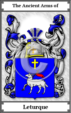 Leturque Family Crest Download (JPG) Book Plated - 600 DPI