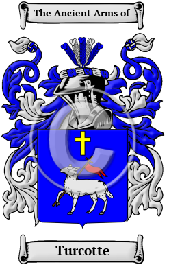 Turcotte Family Crest Download (JPG) Heritage Series - 600 DPI