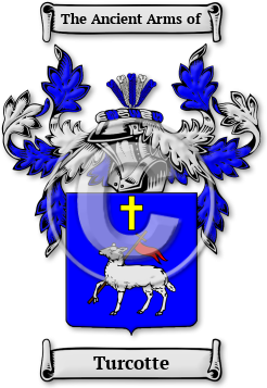Turcotte Family Crest Download (jpg) Legacy Series - 150 DPI