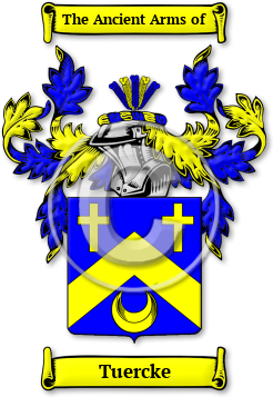 Tuercke Family Crest Download (jpg) Legacy Series - 150 DPI