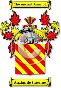 Auzias de turenne Family Crest Download (jpg) Legacy Series - 150 DPI