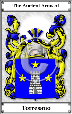 Torresano Family Crest Download (JPG)  Book Plated - 150 DPI