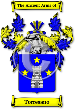 Torresano Family Crest Download (jpg) Legacy Series - 150 DPI