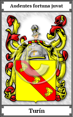 Turín Family Crest Download (JPG) Book Plated - 600 DPI