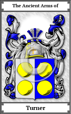 Turner Family Crest Download (JPG)  Book Plated - 150 DPI