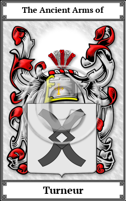 Turneur Family Crest Download (JPG) Book Plated - 600 DPI