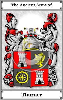 Thurner Family Crest Download (JPG) Book Plated - 600 DPI