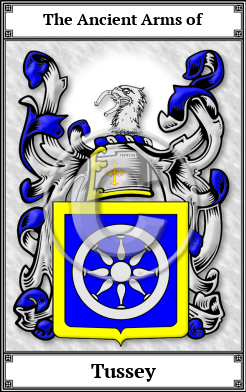 Tussey Family Crest Download (JPG)  Book Plated - 150 DPI