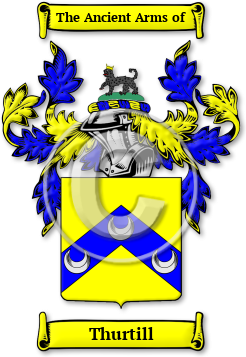 Thurtill Family Crest Download (jpg) Legacy Series - 150 DPI
