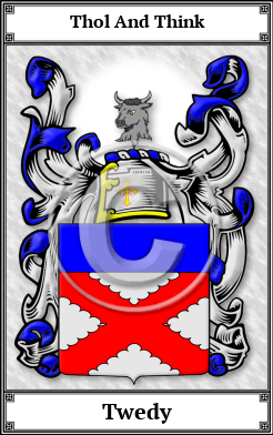 Twedy Family Crest Download (JPG)  Book Plated - 150 DPI