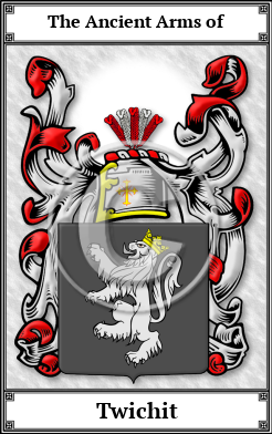 Twichit Family Crest Download (JPG) Book Plated - 600 DPI