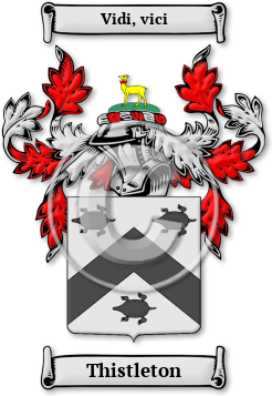 Thistleton Family Crest Download (jpg) Legacy Series - 150 DPI