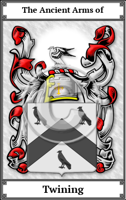 Twining Family Crest Download (JPG)  Book Plated - 150 DPI