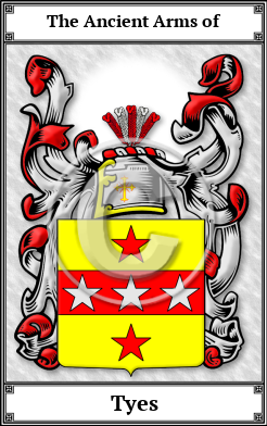 Tyes Family Crest Download (JPG)  Book Plated - 150 DPI