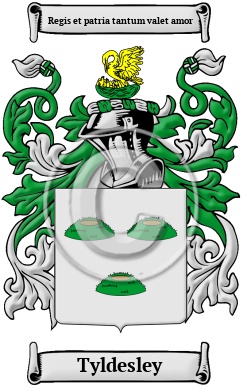 Tyldesley Family Crest/Coat of Arms