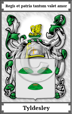 Tyldesley Family Crest Download (JPG)  Book Plated - 150 DPI