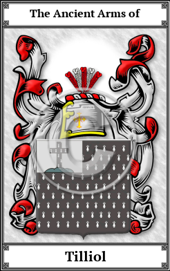 Tilliol Family Crest Download (JPG)  Book Plated - 150 DPI