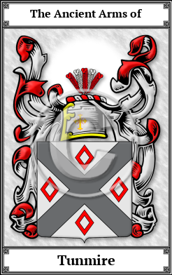 Tunmire Family Crest Download (JPG) Book Plated - 600 DPI