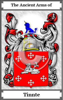 Tinnte Family Crest Download (JPG)  Book Plated - 150 DPI