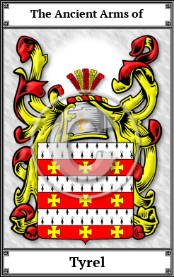 Tyrel Family Crest Download (JPG)  Book Plated - 150 DPI