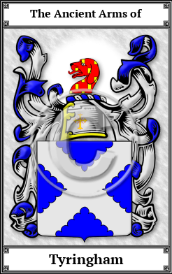 Tyringham Family Crest Download (JPG)  Book Plated - 150 DPI