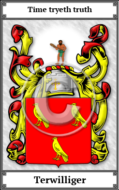 Terwilliger Family Crest Download (JPG)  Book Plated - 150 DPI