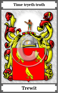 Trewit Family Crest Download (JPG)  Book Plated - 150 DPI