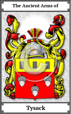 Tysack Family Crest Download (JPG) Book Plated - 600 DPI
