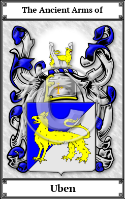 Uben Family Crest Download (JPG)  Book Plated - 150 DPI