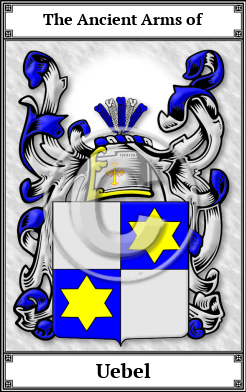 Uebel Family Crest Download (JPG)  Book Plated - 150 DPI