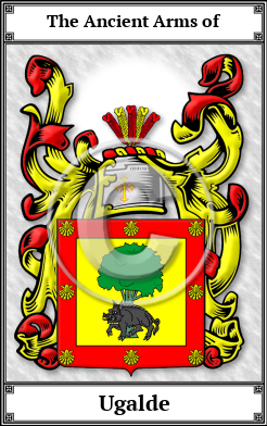 Ugalde Family Crest Download (JPG)  Book Plated - 150 DPI