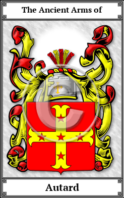 Autard Family Crest Download (JPG)  Book Plated - 150 DPI
