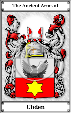 Uhden Family Crest Download (JPG)  Book Plated - 150 DPI