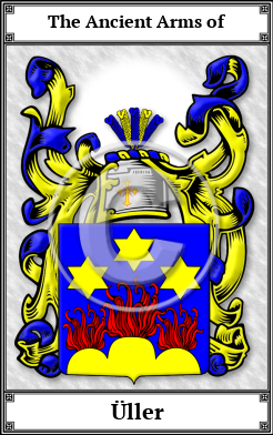 Üller Family Crest Download (JPG) Book Plated - 600 DPI