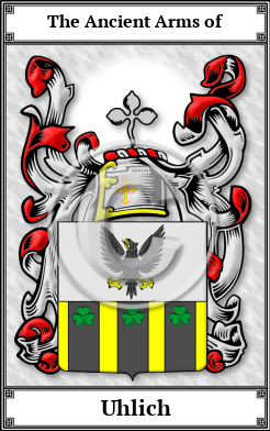 Uhlich Family Crest Download (JPG)  Book Plated - 150 DPI